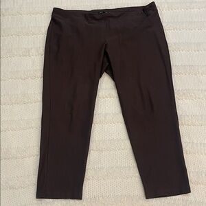 Eileen Fisher pull on brown pants elastic waist stretch comfort women’s size XL